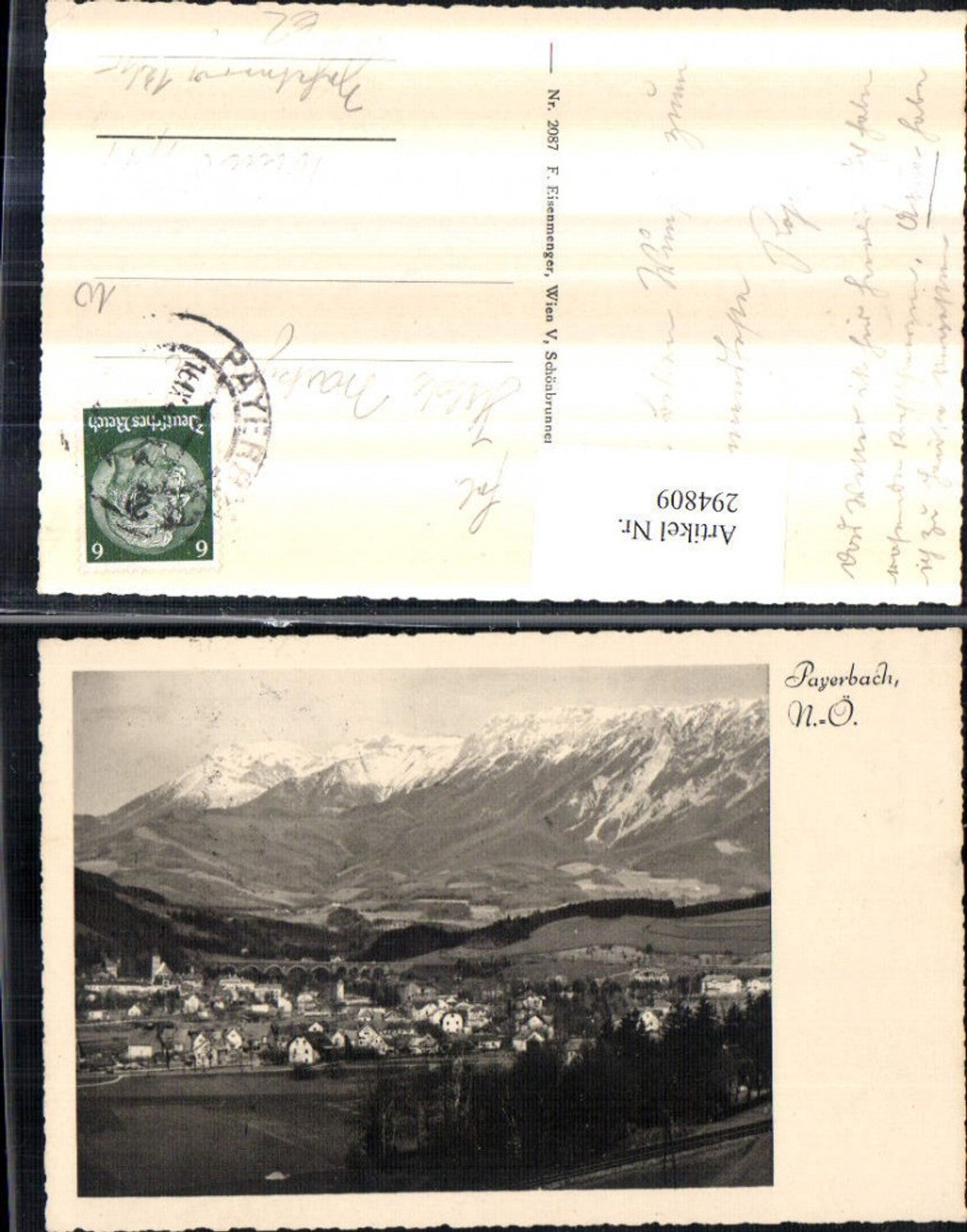 294809,Payerbach Totale Bergkulisse