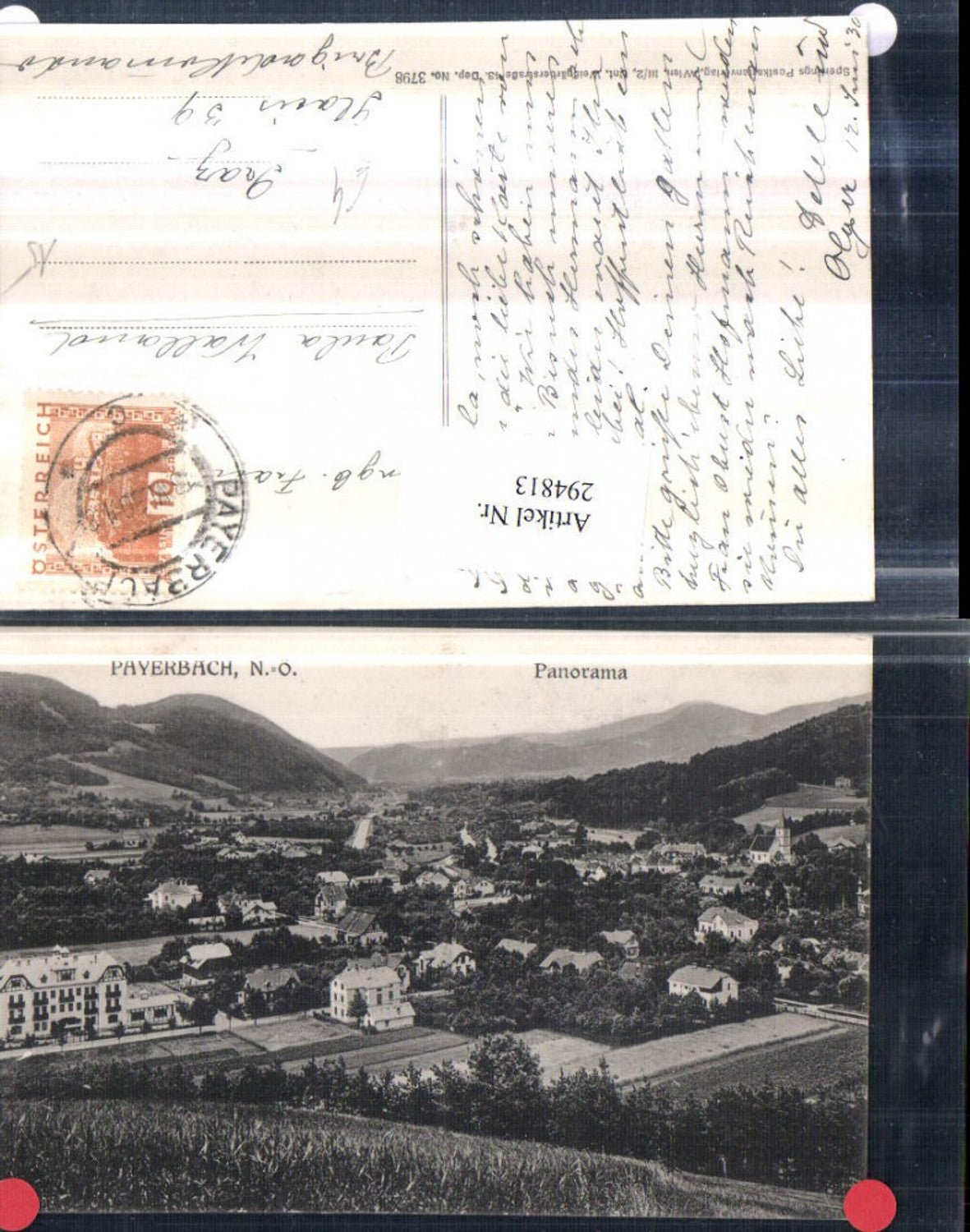 294813,Payerbach Totale Panorama