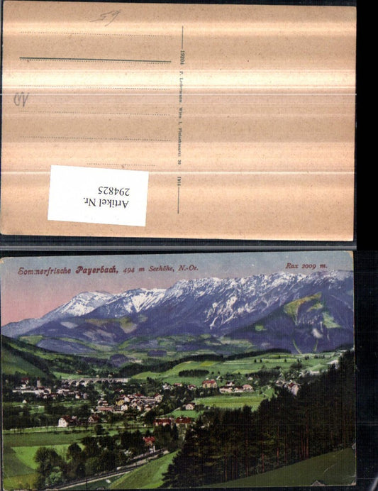 294825,Payerbach Totale m. Rax Bergkulisse