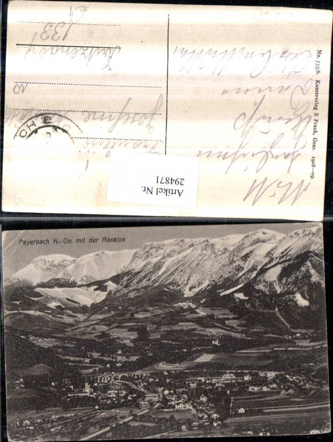 294871,Payerbach Totale mit der Raxalpe Bergkulisse