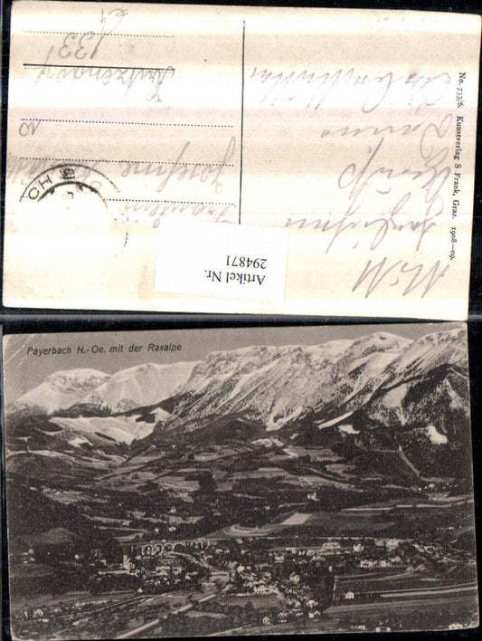 294871,Payerbach Totale mit der Raxalpe Bergkulisse