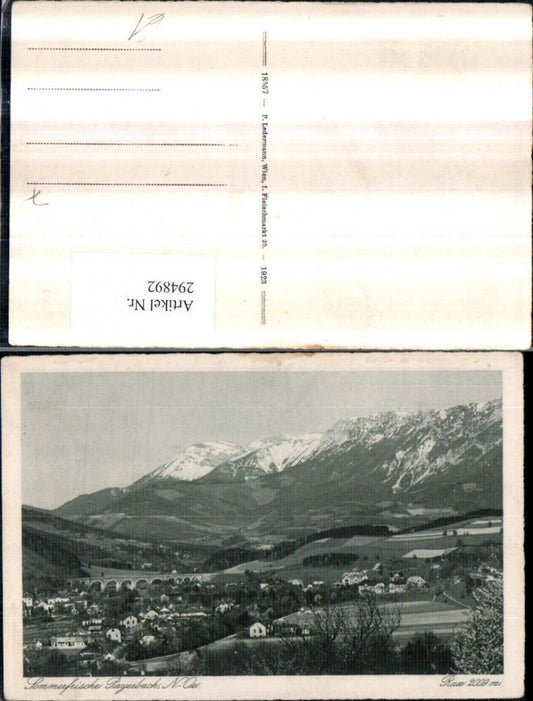 294892,Payerbach Totale m. Viadukt Brücke u. Rax Bergkulisse