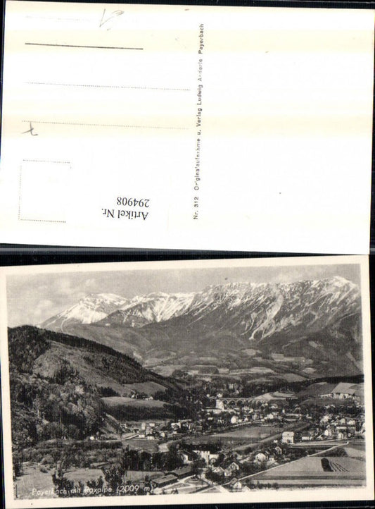 294908,Payerbach Totale m. Raxalpe Bergkulisse