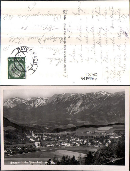 294929,Payerbach Totale m. Rax Bergkulisse