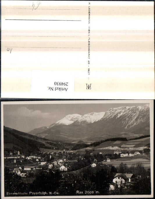 294930,Payerbach Totale m. Viadukt Brücke u. Rax Bergkulisse