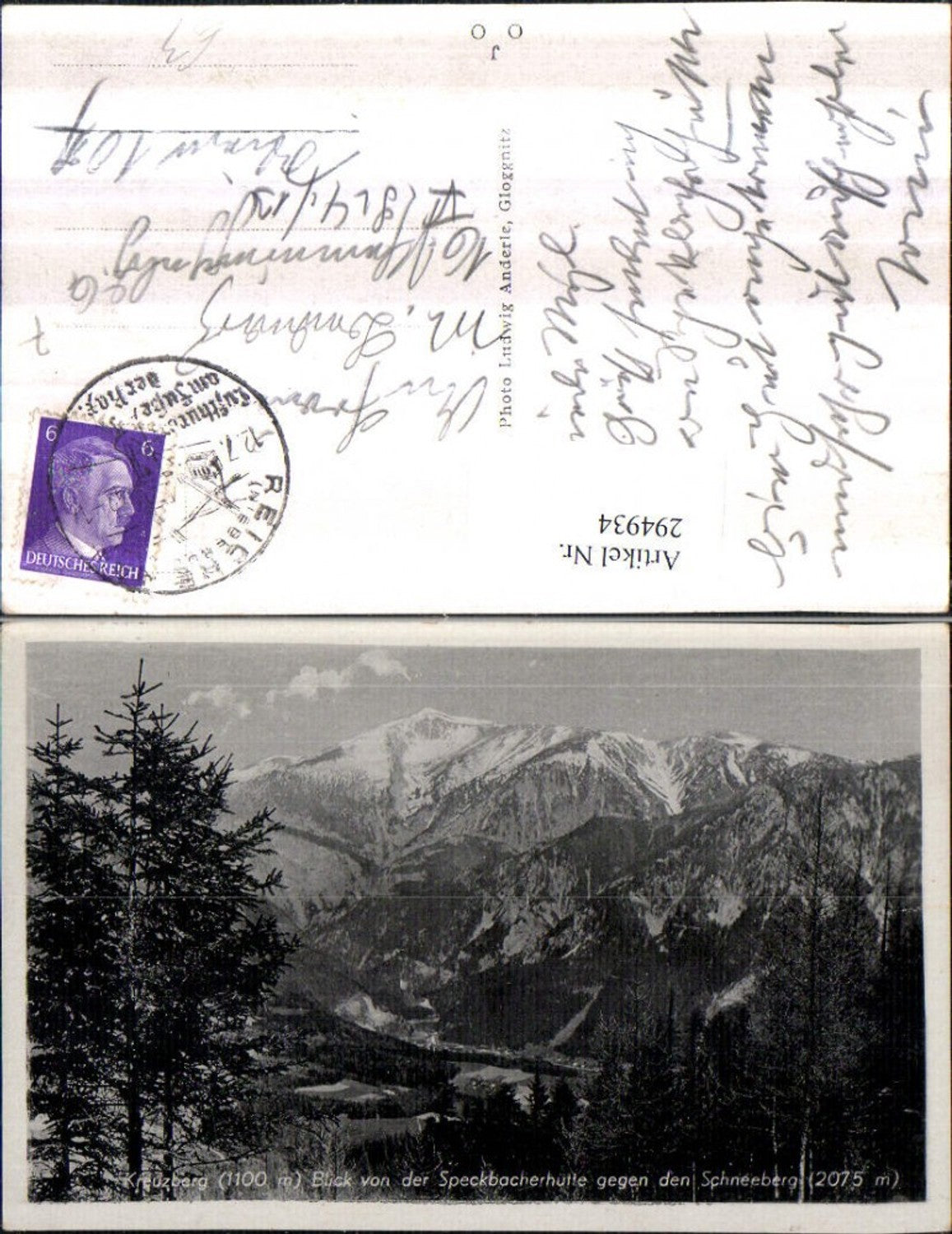 294934,Kreuzberg Blick von d. Speckbacherhütte geg. Schneeberg Bergkulisse