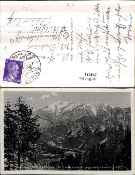294934,Kreuzberg Blick von d. Speckbacherhütte geg. Schneeberg Bergkulisse