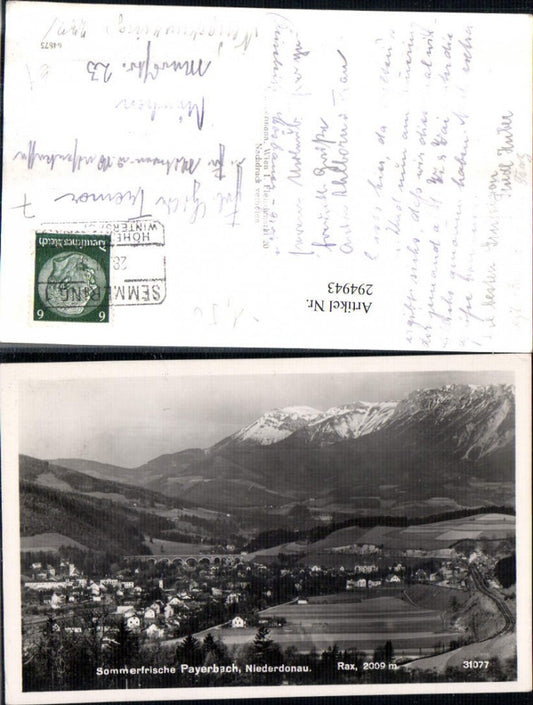 294943,Payerbach Totale m. Rax Bergkulisse