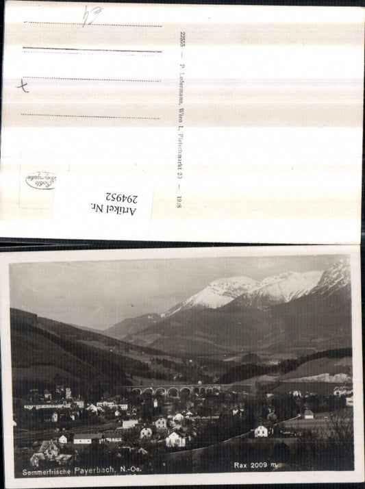 294952,Payerbach Totale m. Viadukt Brücke u. Rax Bergkulisse