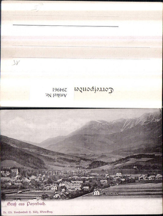 294961,Payerbach Totale m. Viadukt Brücke Bergkulisse