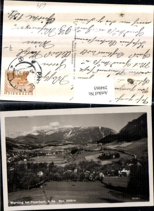 294965,Werning b. Payerbach Totale m. Rax Bergkulisse
