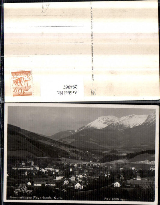 294967,Payerbach Totale m. Viadukt Brücke u. Rax Bergkulisse