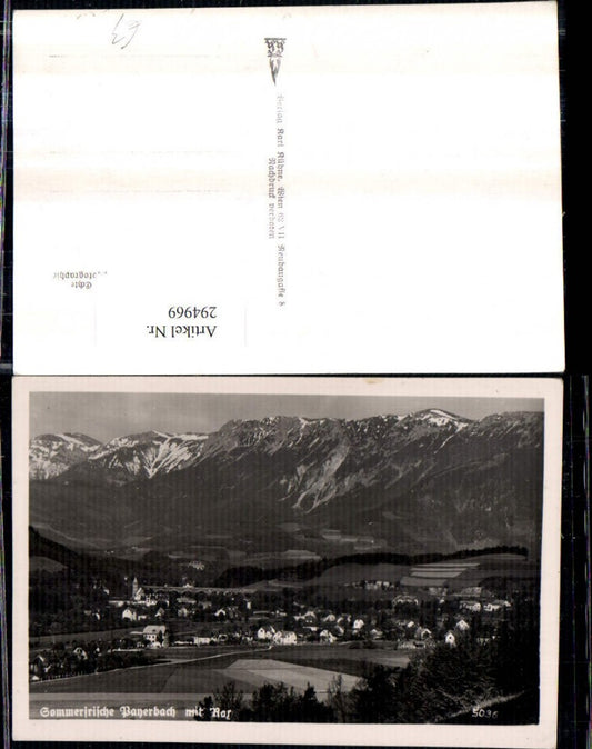 294969,Payerbach Totale m. Rax Bergkulisse
