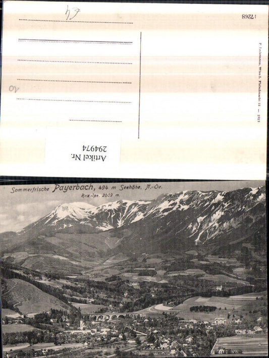 294974,Payerbach Totale m. Raxalpe Bergkulisse