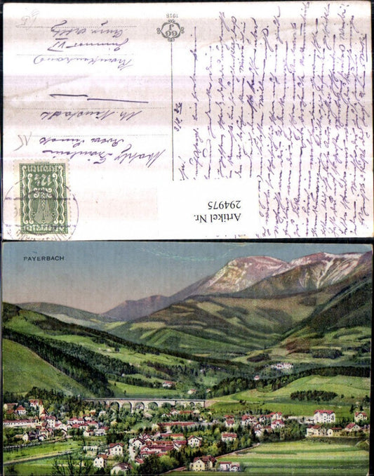 294975,Payerbach Totale m. Viadukt Brücke Bergkulisse