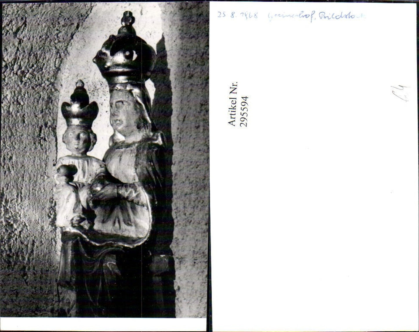 295594,Foto Greinerhof b. Edlach Bildstock Detailansicht Madonna
