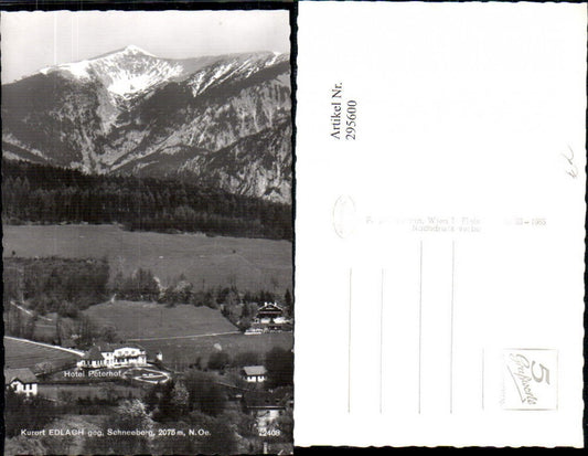 295600,Edlach Hotel Peterhof geg. Schneeberg Bergkulisse