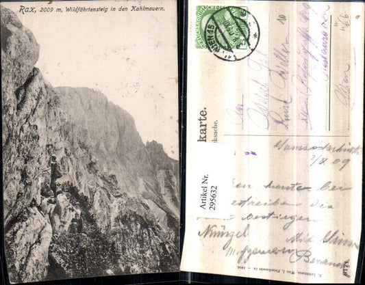 295632,Rax Wildfährtensteig in d. Kahlmäuern Bergkulisse b. Naßwald Schwarzau Bergsteiger