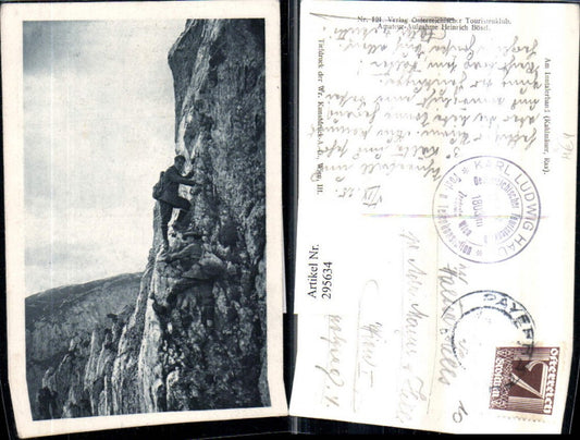 295634,Rax Kahlmäuer Am Inntalerband b. Naßwald Schwarzau Kletterer Bergsteiger