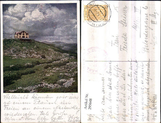 295648,Künstler AK Habsburg-Haus Berghütte b. Naßwald Schwarzau