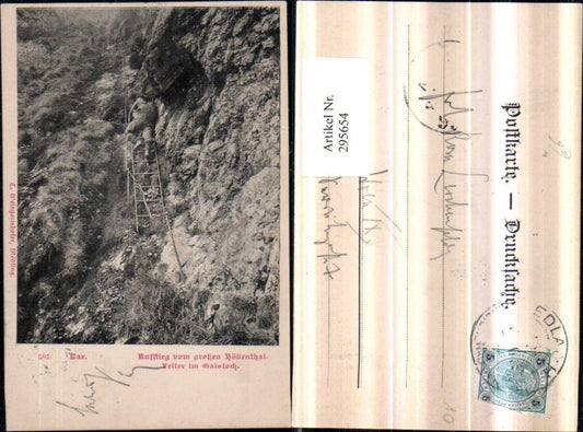 295654,Rax Aufstieg vom großen Höllental Leiter im Gaisloch b. Schwarzau