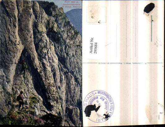295684,Rax Akademikersteig Fensterl b. Schwarzau Kletterer Bergsteiger