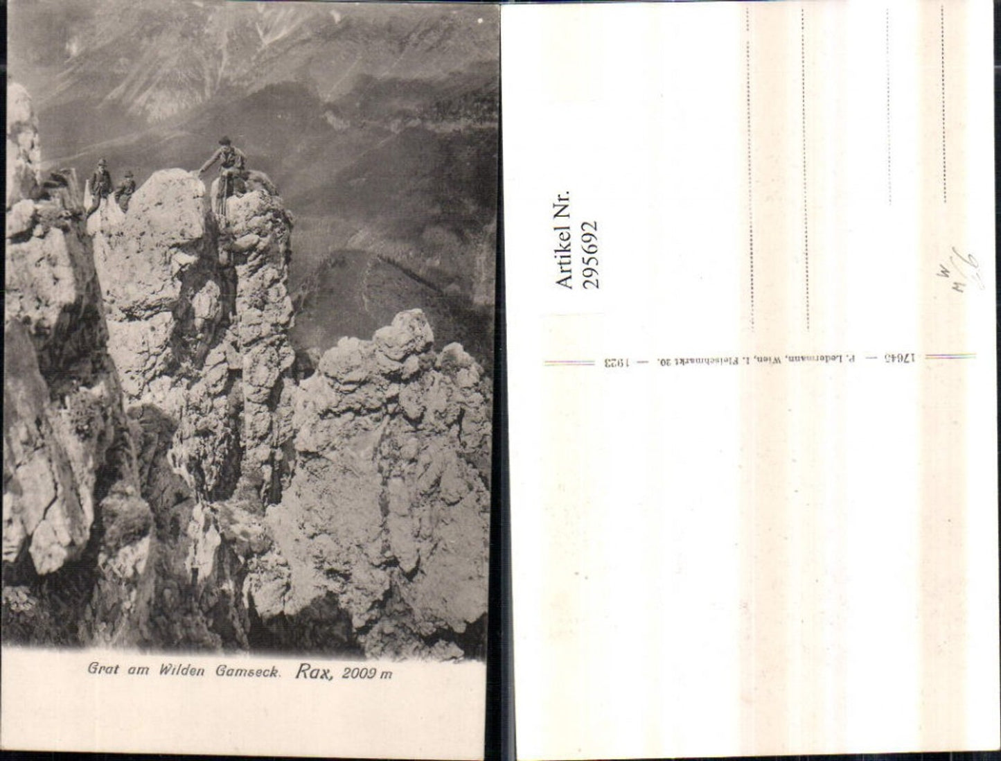 295692,Rax Grat am Wilden Gamseck b. Naßwald Schwarzau Bergsteiger