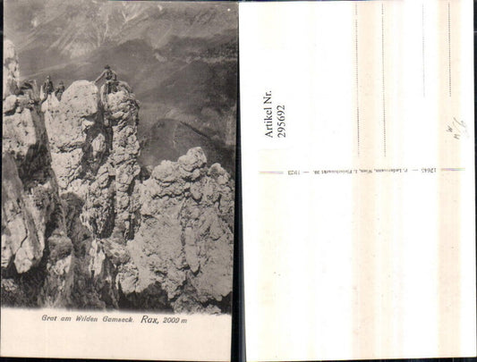 295692,Rax Grat am Wilden Gamseck b. Naßwald Schwarzau Bergsteiger