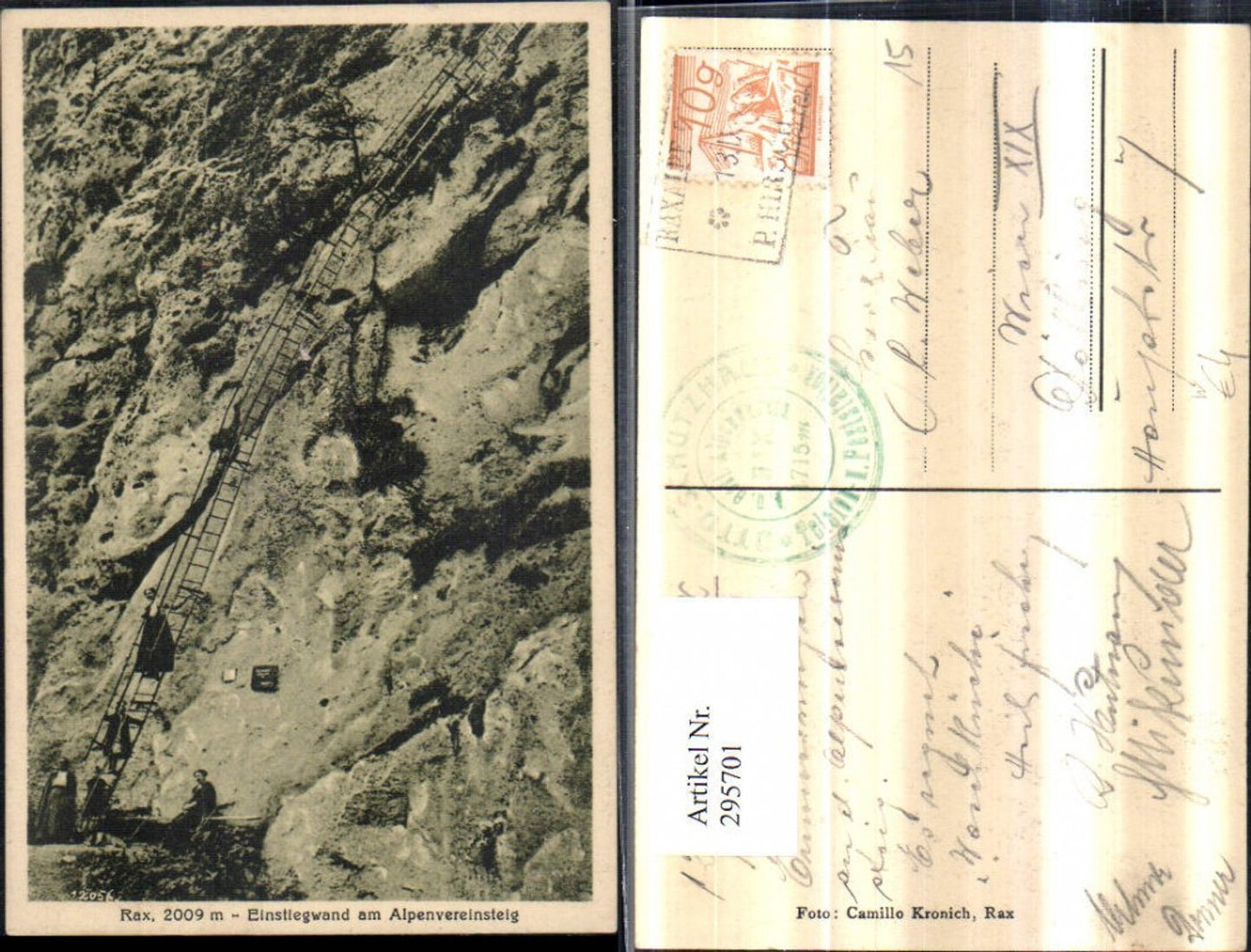 295701,Rax Einsteigwand am Alpenvereinsteig b. Schwarzau Leiter