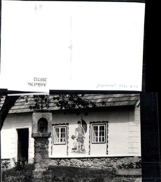 295712,Foto Greinerhof b. Edlach Hausansicht Wandgemälde Bildstock