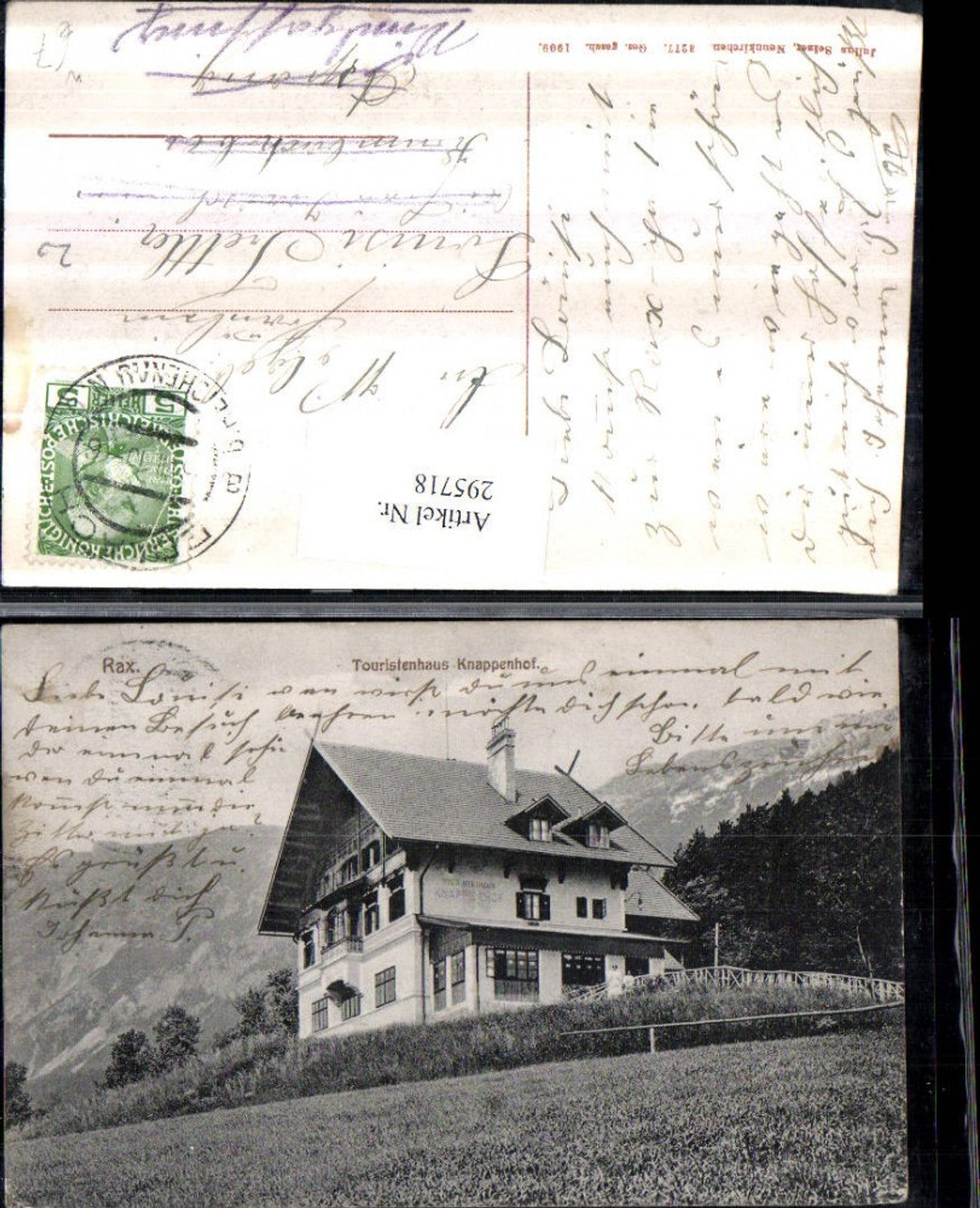 295718,Rax Touristenhaus Knappenhof Bergkulisse b. Reichenau
