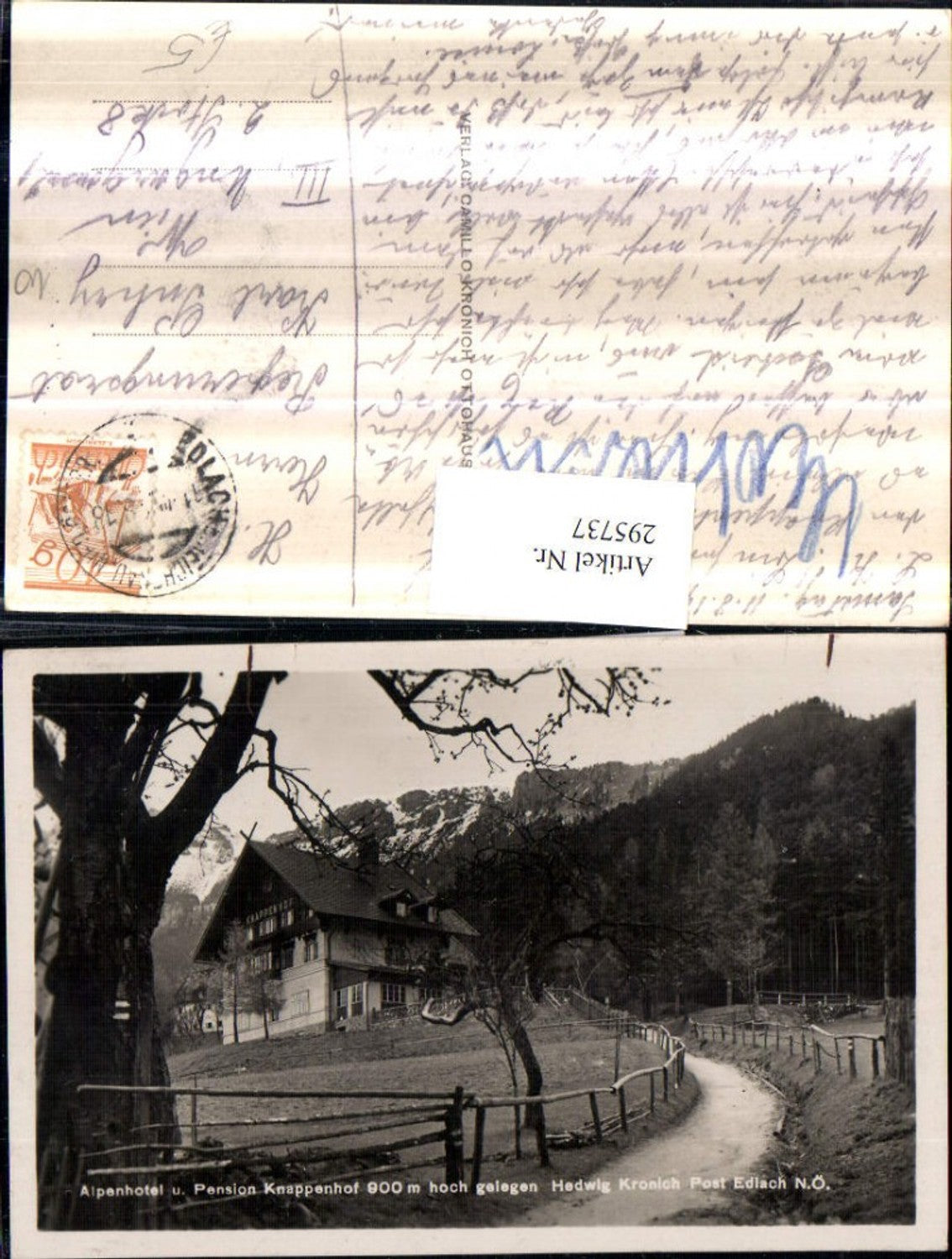 295737,Alpenhotel u. Pension Knappenhof b. Edlach Reichenau an d. Rax