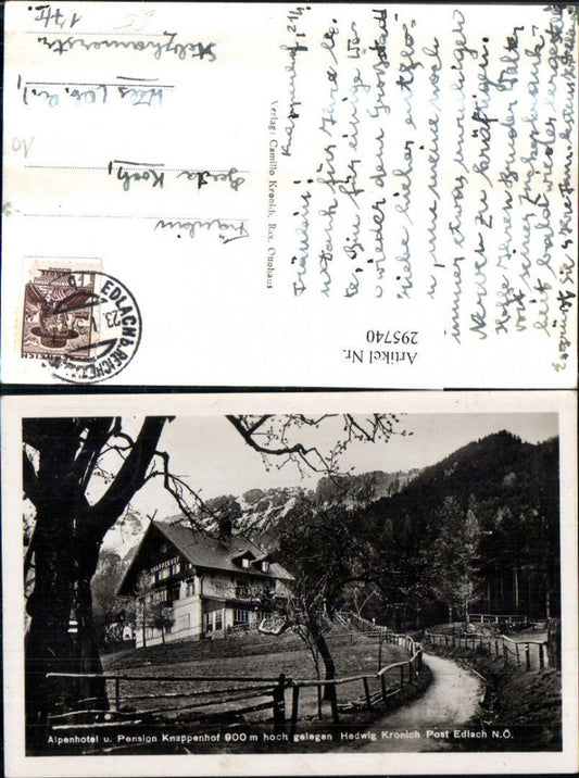 295740,Alpenhotel u. Pension Knappenhof b. Edlach Reichenau an d. Rax