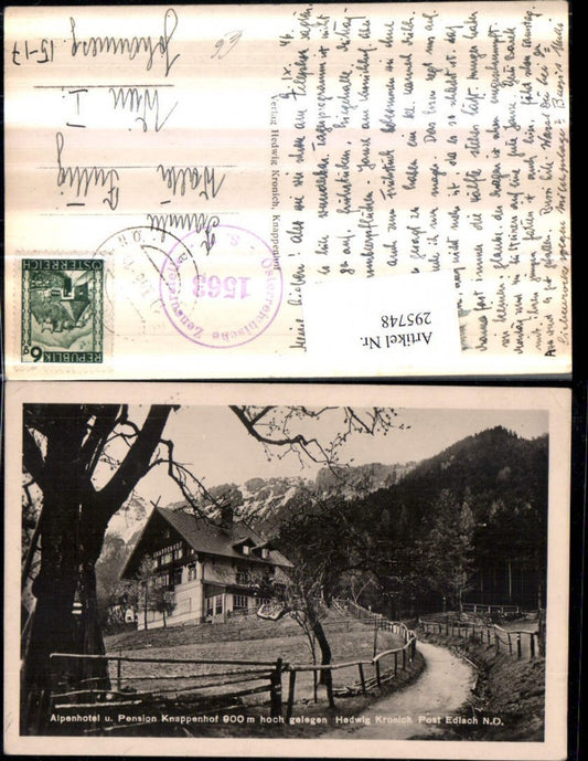 295748,Alpenhotel u. Pension Knappenhof b. Edlach Reichenau an d. Rax