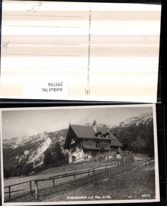 295756,Alpenhotel Knappenhof an d. Rax b. Edlach Reichenau Bergkulisse