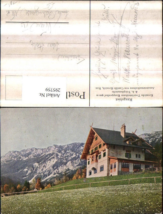 295759,Touristenhaus Knappenhof b. Edlach Reichenau an d. Rax Bergkulisse