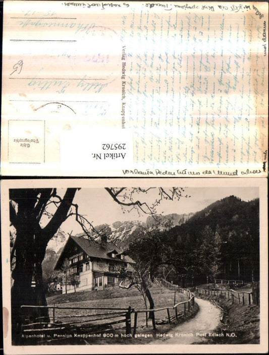 295762,Alpenhotel u. Pension Knappenhof b. Edlach Reichenau