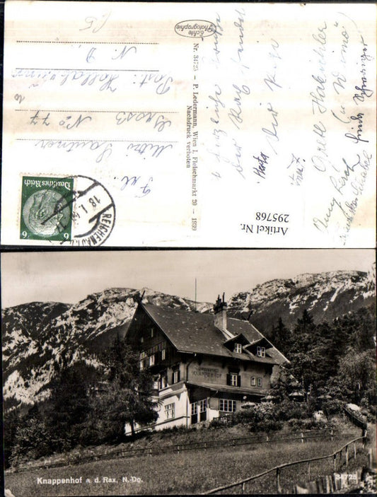 295768,Alpenhotel Knappenhof an d. Rax b. Edlach Bergkulisse
