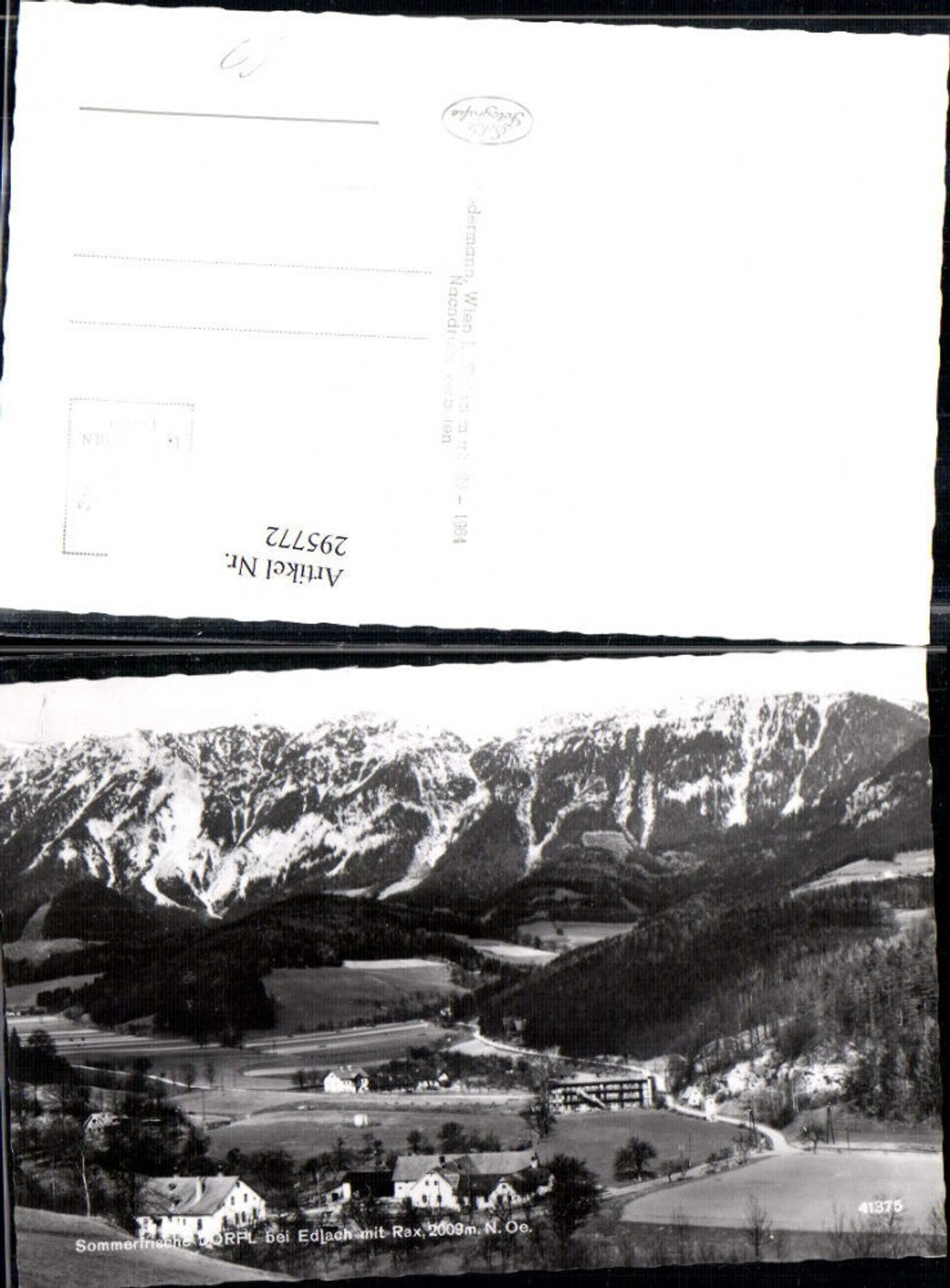 295772,Dörfl b. Edlach Totale m. Rax Bergkulisse