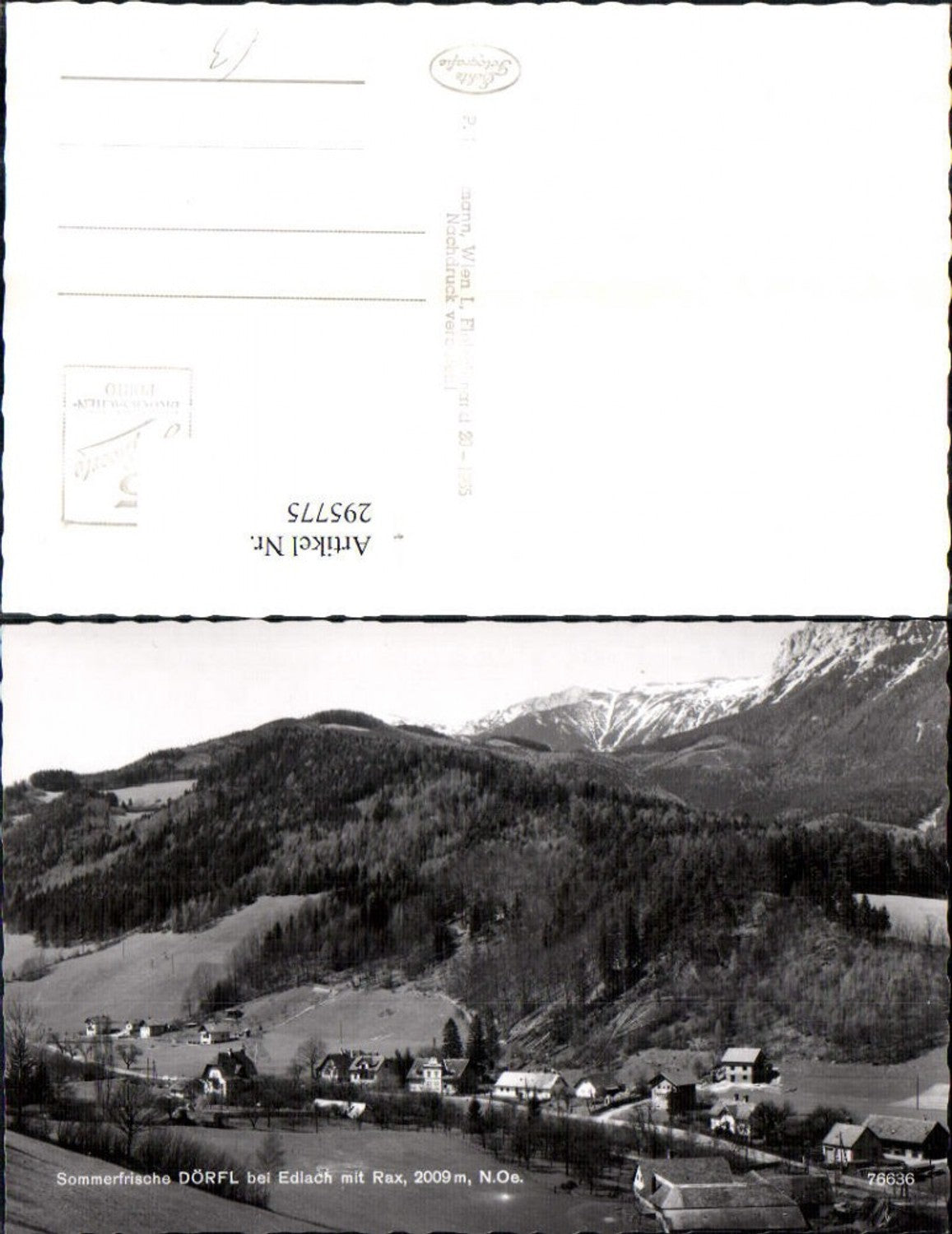 295775,Dörfl b. Edlach Totale m. Rax Bergkulisse
