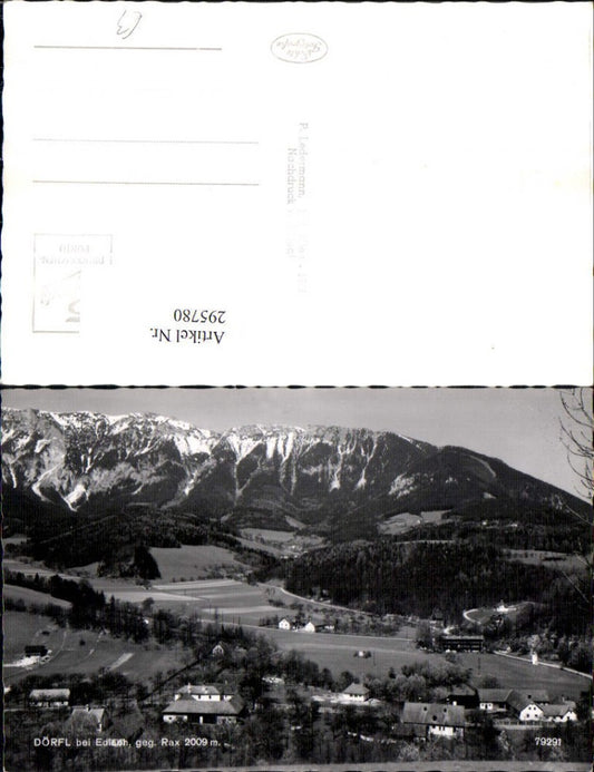 295780,Dörfl b. Edlach Totale geg. Rax Bergkulisse