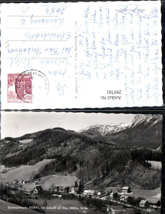 295781,Dörfl b. Edlach Totale m. Rax Bergkulisse