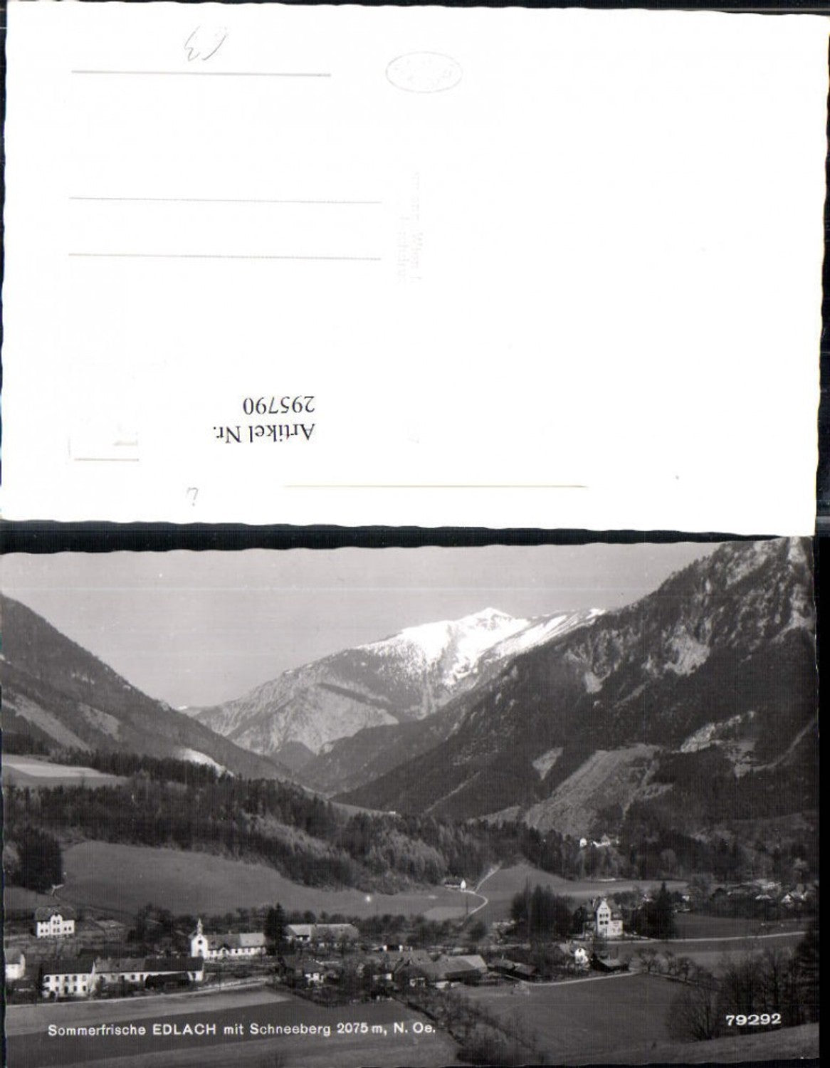 295790,Edlach an d. Rax Totale m. Schneeberg Bergkulisse
