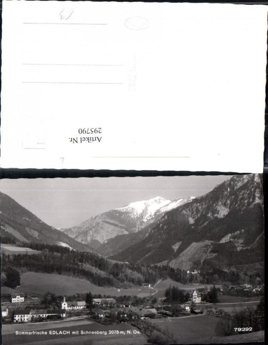 295790,Edlach an d. Rax Totale m. Schneeberg Bergkulisse