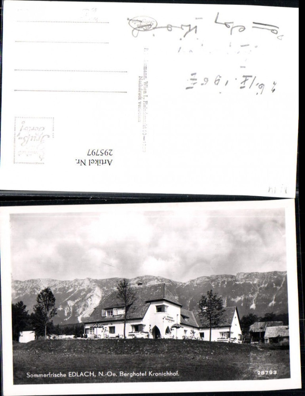 295797,Edlach an d. Rax Berghotel Kronichhof Bergkulisse