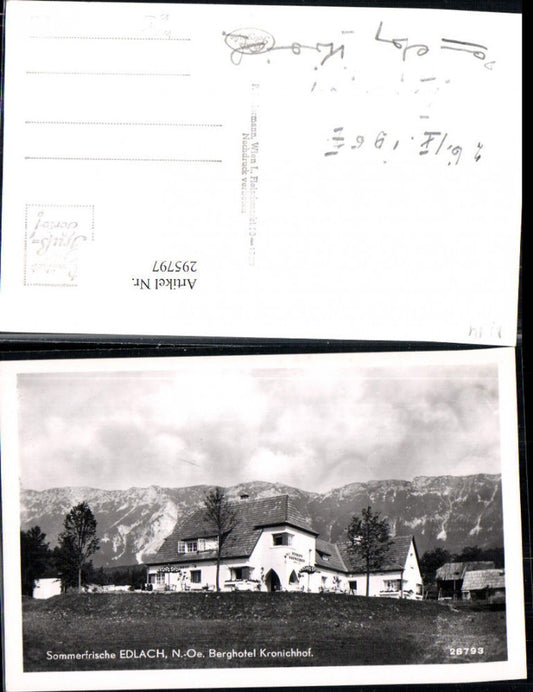 295797,Edlach an d. Rax Berghotel Kronichhof Bergkulisse