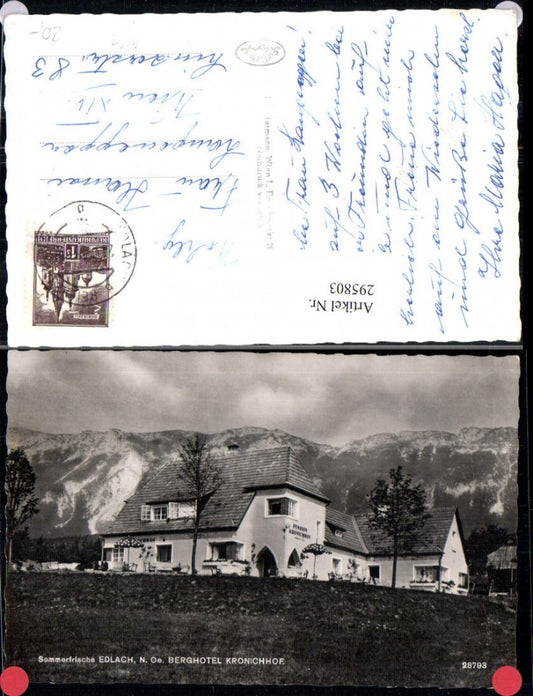 295803,Edlach an d. Rax Berghotel Kronichhof Bergkulisse