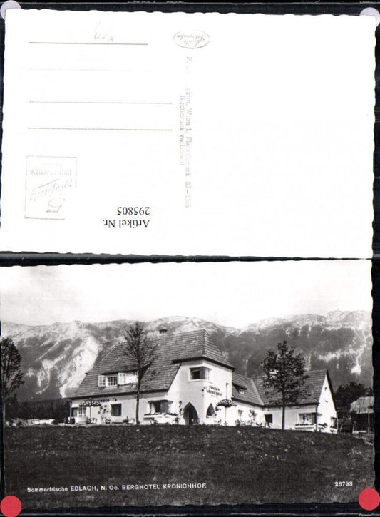 295805,Edlach an d. Rax Berghotel Kronichhof Bergkulisse