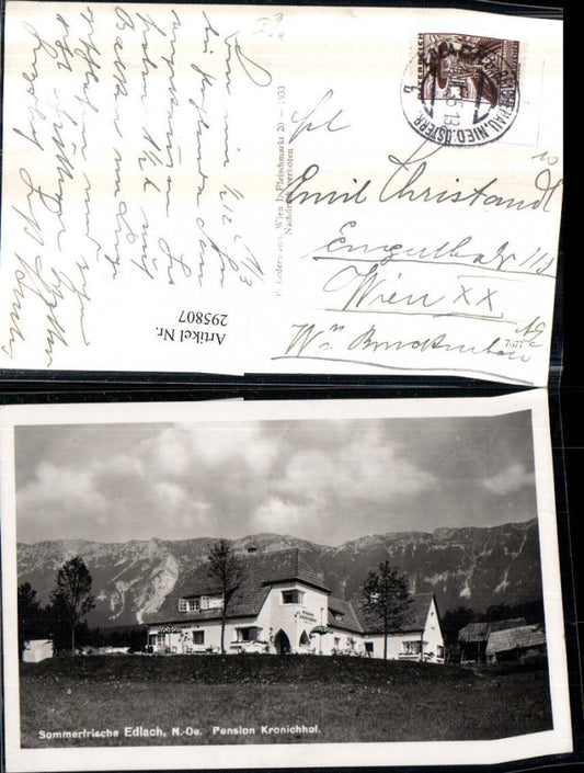 295807,Edlach an d. Rax Pension Kronichhof Bergkulisse