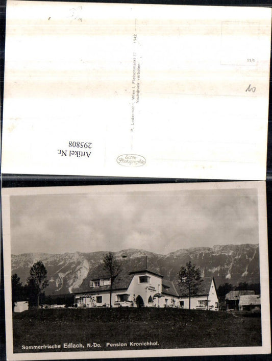 295808,Edlach an d. Rax Pension Kronichhof Bergkulisse